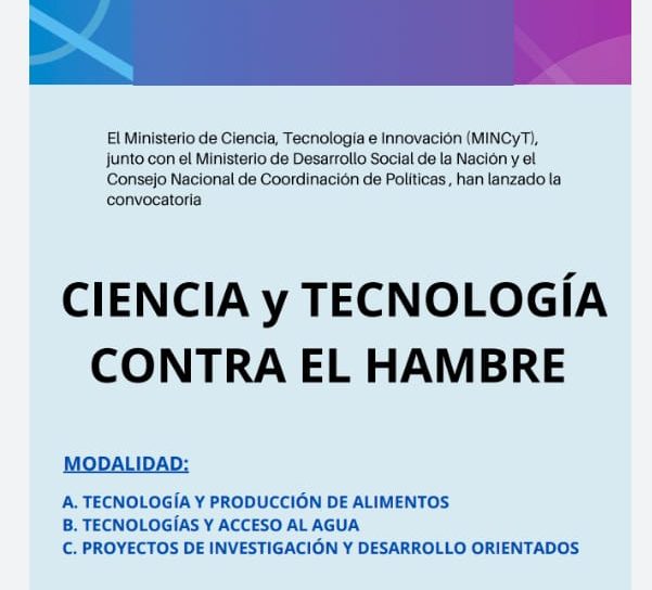 Convocatoria “Ciencia y Tecnología contra el Hambre”.