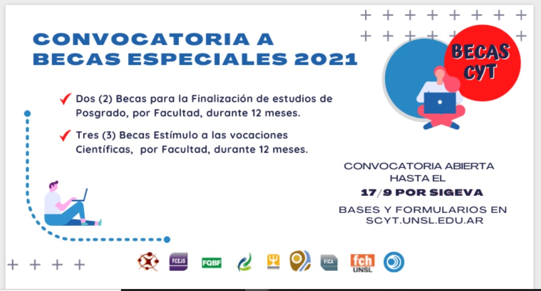 Convocatoria Especial para BECAS CyT- UNSL 2021