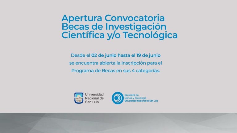 Convocatoria a BECAS DE INVESTIGACIÓN: Estímulo, Iniciación, Perfeccionamiento y Finalización de Posgrado.